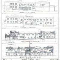 Aztec Hotel: Exterior elevation drawings