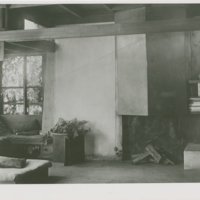 Kings Road House- interior with fireplace