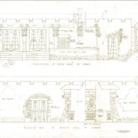 Aztec Hotel: Lobby elevation drawings